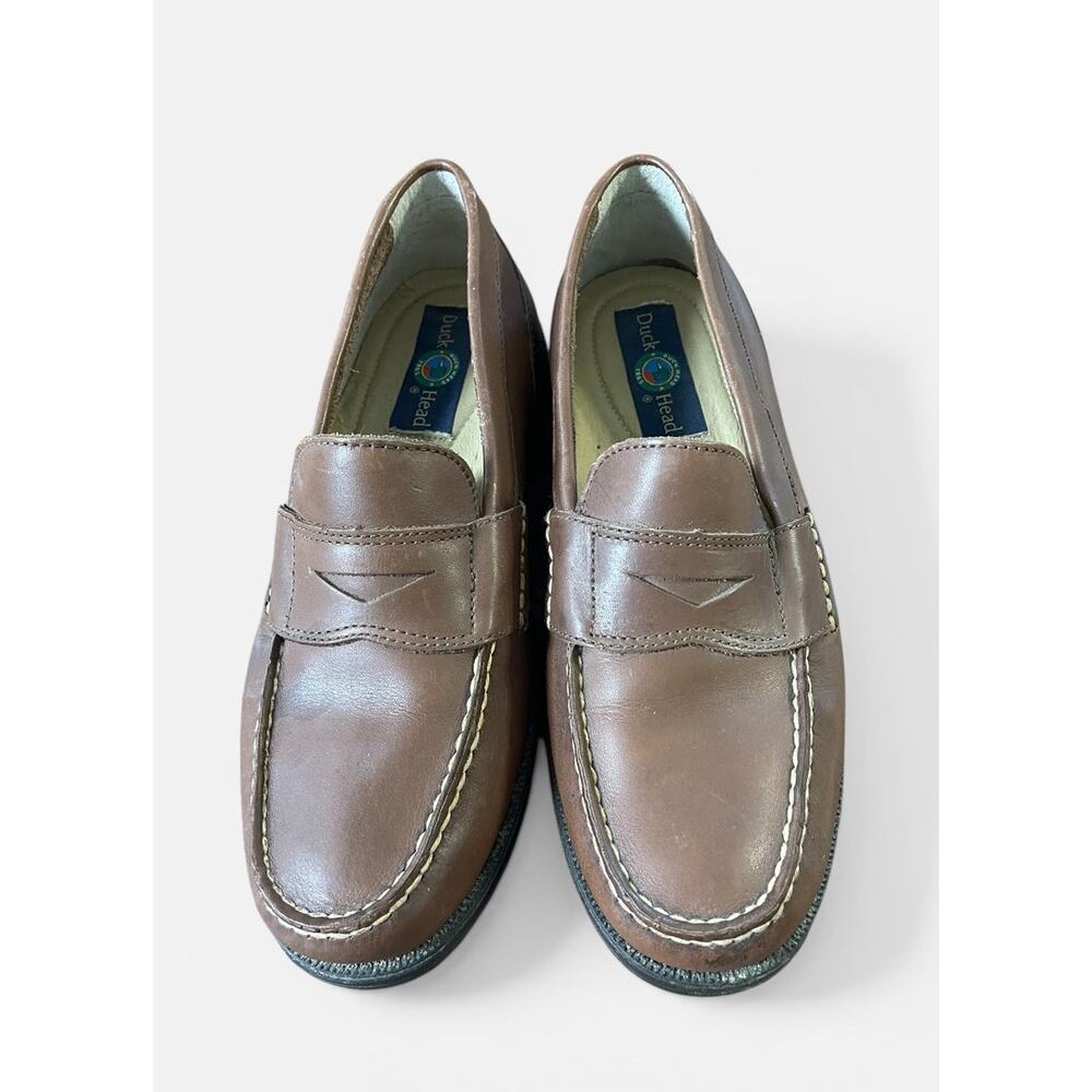 Duck Head Brown Women's Penny Loafers Leather Shoes Size 9M Slip-On's Casual